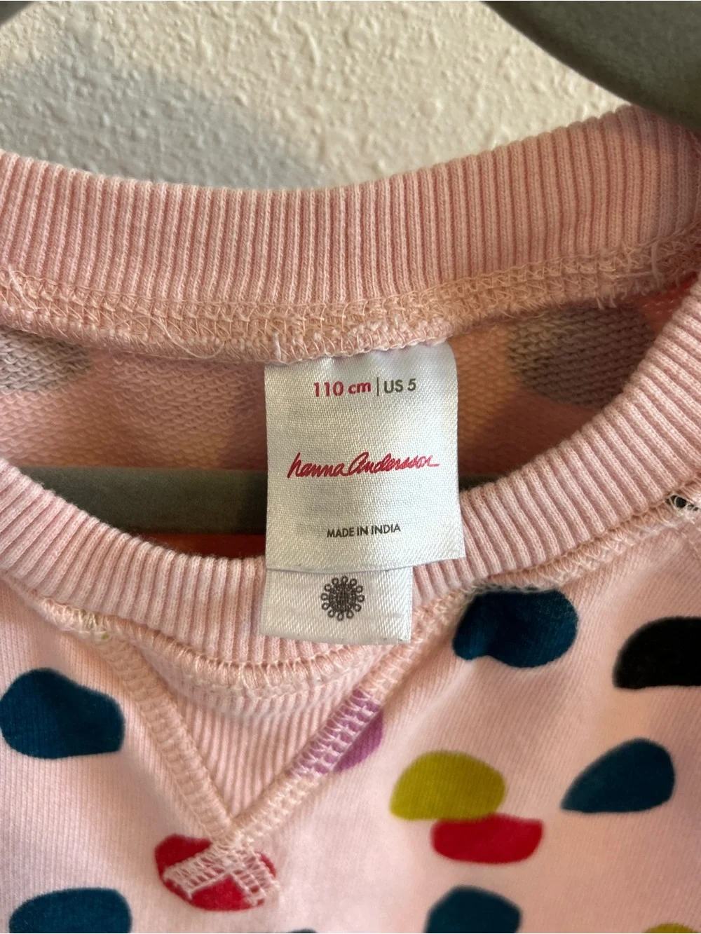 Hanna Andersson Light Pink Set with Multicolor Dots